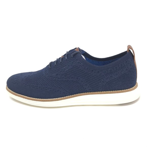 Cole Haan Blue Knit Oxfords